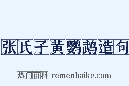 张氏子黄鹦鹉造句是什么意思的图片